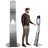44” Inch Tall Hand Sanitizer Dispenser Floor Stand Stainless Steel